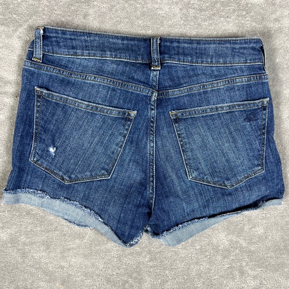 DL1961 Shorts Womens 26 Karlie Boyfriend 3.5” Cutoff Roll Hem Distressed Denim - Picture 5 of 9